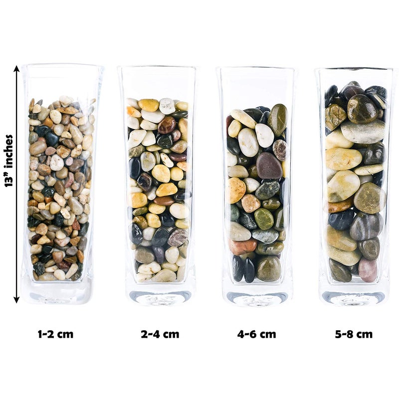 Galashield 5 lbs Approx. 130 River Rocks Stones for Plants Pebbles for Indoor Plants | Aquarium Fish Tank Rocks | Polished Decorative Rocks for Vases (0.8-1.6 Inches) - Image 3